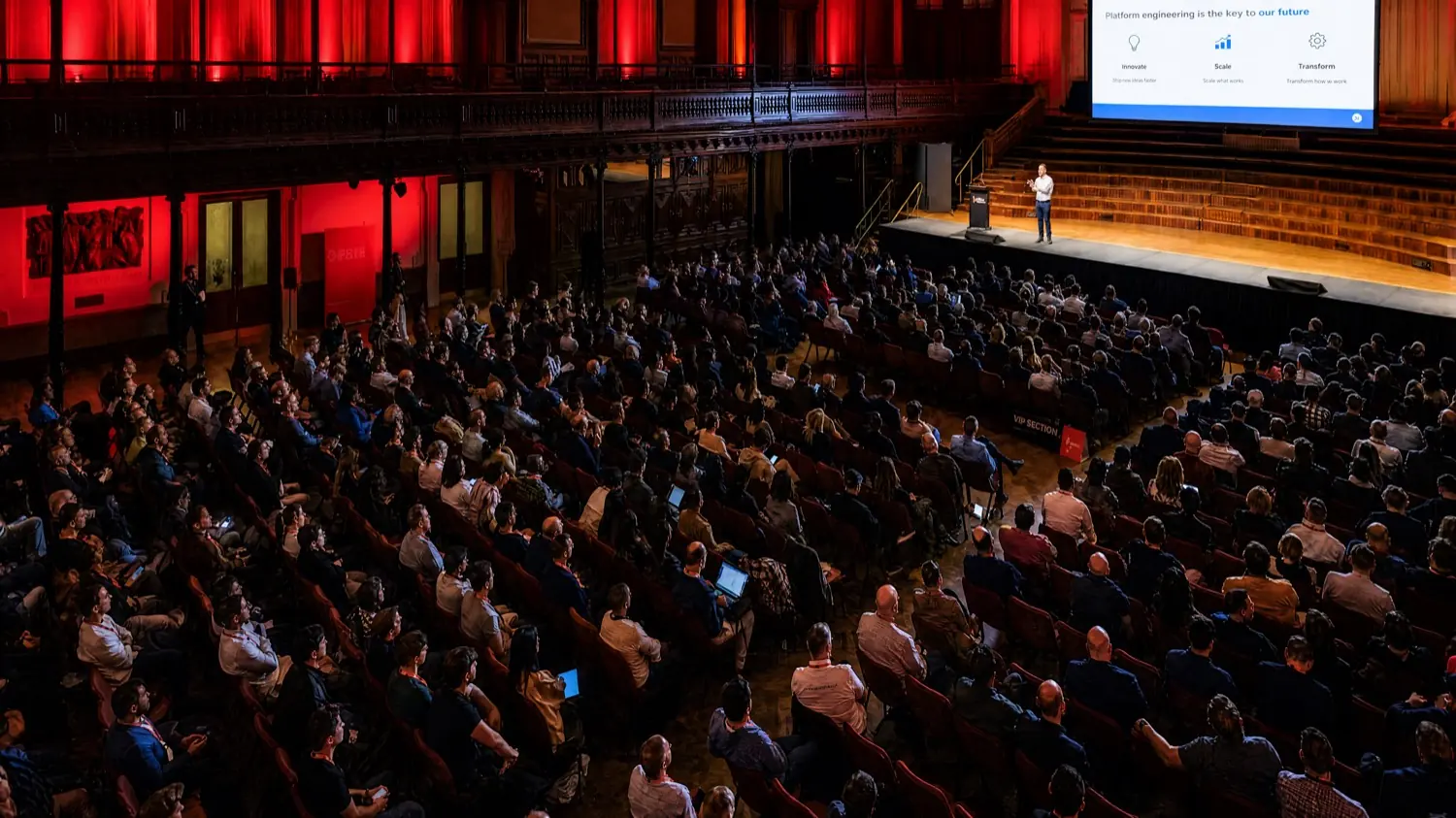 An audience at a past Open Summit session in Sydney Town Hall